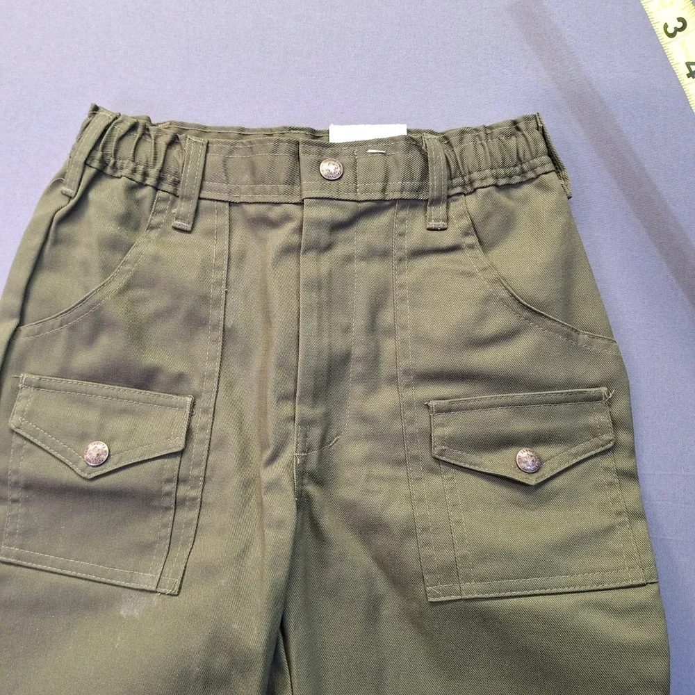 Boy Scouts of America BSA Uniform Pants Olive Green Size 12 Waist 26 Vintage USA